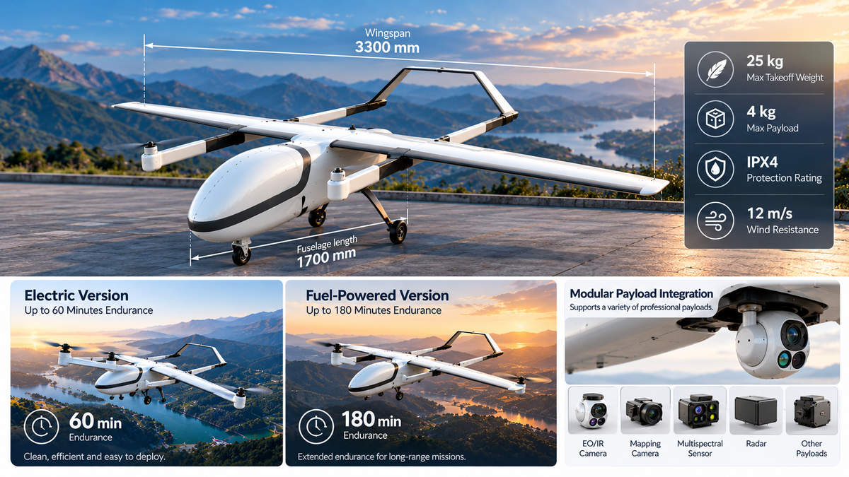 F20 Long-Endurance VTOL UAV